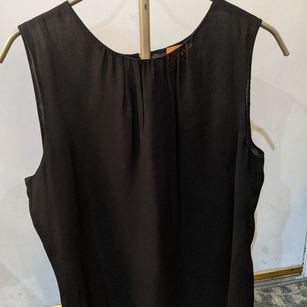 Tory Burch 100% Silk Shell size 10 Gold Zipper